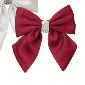 Elegant Red Hair Bow
